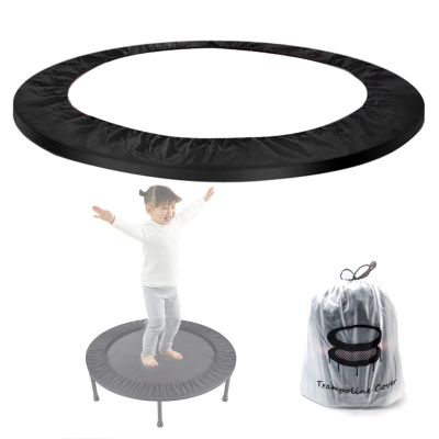 Mini Trampoline Spring Cover 36 Inch Small Trampoline Safety Pad for 6 Holes Round Trampoline Tear-Resistant Oxford Cloth Anti-Vibration Easy to Install Replacement, Multiple Color Options (Black)