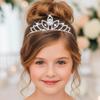 Kilshye Silver Tiaras Princess Rhinestone Tiara and Crown Crystal Crowns Birthday Party Headdress for Women (A-White) view 2