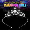 Kilshye Silver Tiaras Princess Rhinestone Tiara and Crown Crystal Crowns Birthday Party Headdress for Women (A-White) view 3