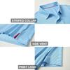 Mens Golf Shirts Moisture Wicking Dry Fit Short Sleeve Performance Sport Stripe Golf Polo Shirts for Men view 4