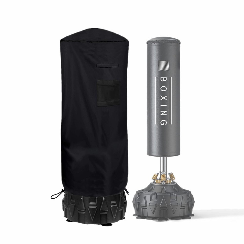 Freestanding Punching Bag Cover, Falezern Standing Boxing Bag Cover Outdoor Waterproof, Adjustable Thickened Heavy Punching Bag Protective Cover for Freestanding Heavy Bag, Kickboxing Bag.