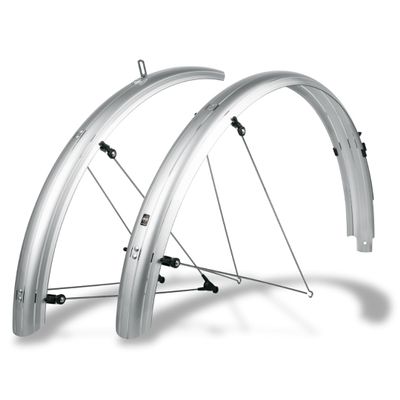 SKS Germany Unisex - Adult Basic Mudguard Set, Silver, 69 mm