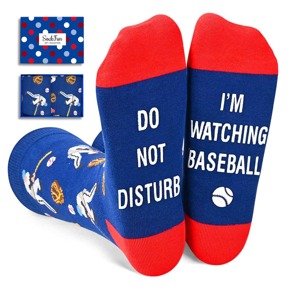 Baseball Gifts for Men Women - Gifts for Sports Lovers, Baseball Mom Dad Socks, Stocking Stuffers