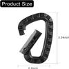 15 Pack Tactical Carabiners Keychain D Rings Spring Snap Gear Clip Utility Hooks Backpack Hanging Buckle Travelling for Camping view 3