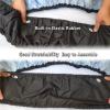 Small Trampoline Spring Cover 38 Inch Replacement Safety Pad for Mini Trampoline 3 Layer Protect Tear-Resistant Oxford Cloth Easy to Install Replacement for Home, Gym - Multiple Colour (Black) view 3