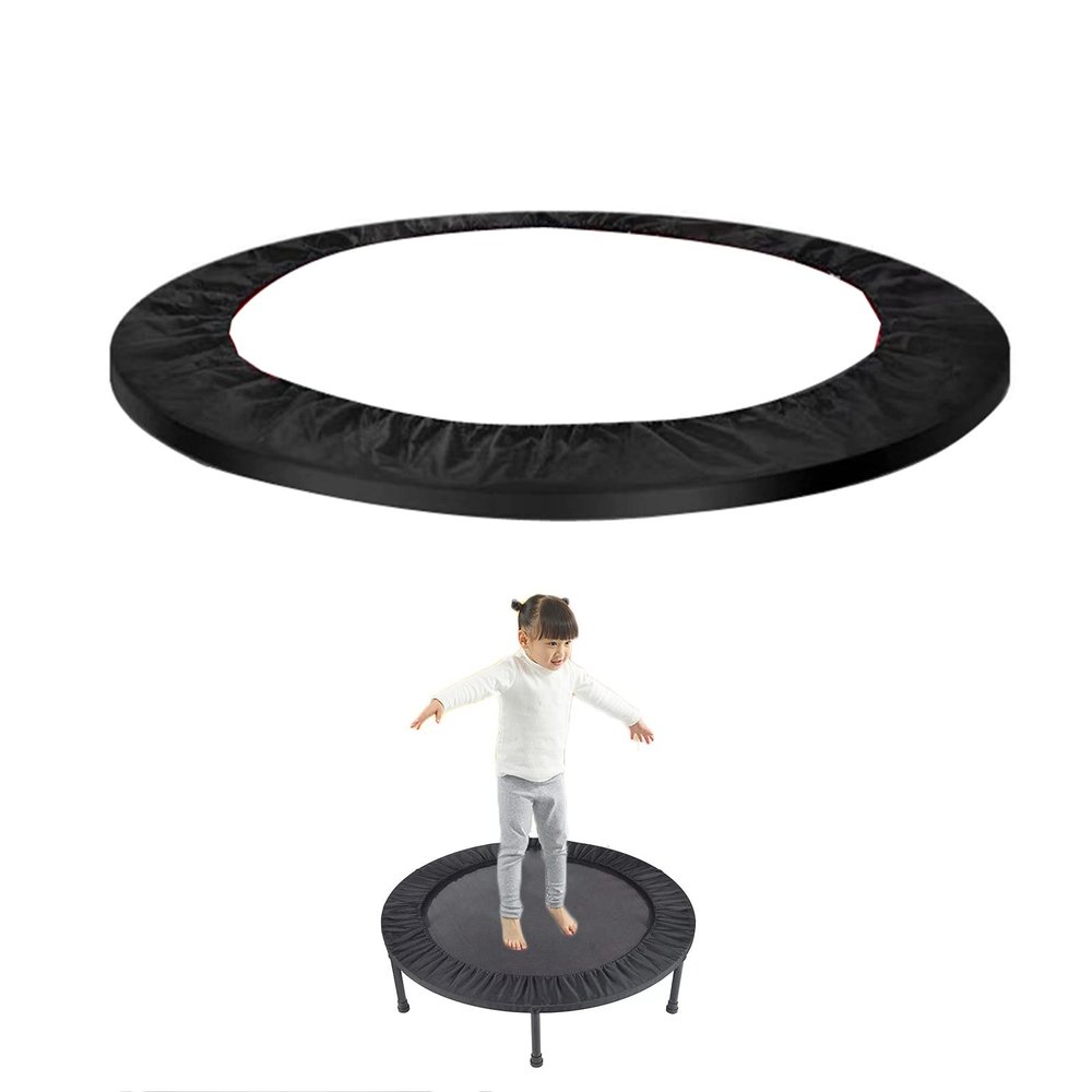 Trampoline Spring Cover 40 Inch Replacement Safety Pad for Mini Trampoline 3 Layer Protect Tear-Resistant Oxford Cloth Anti-Vibration Easy to Install Replacement for Home, Gym (Black)