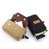 Vertical Phone Waist Pouch 6.5" Multi-Purpose Waist Bag Outdoor Canvas Carrying Case Sports Fanny Pack for Men (Black) view 2