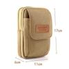 Vertical Phone Waist Pouch 6.5" Multi-Purpose Waist Bag Outdoor Canvas Carrying Case Sports Fanny Pack for Men (Black) view 4