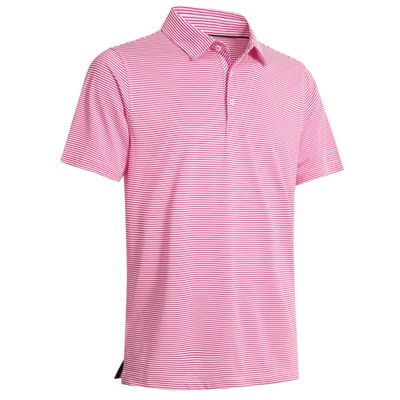 Mens Golf Shirts Moisture Wicking Dry Fit Short Sleeve Performance Sport Stripe Golf Polo Shirts for Men