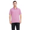 Mens Golf Shirts Moisture Wicking Dry Fit Short Sleeve Performance Sport Stripe Golf Polo Shirts for Men view 2