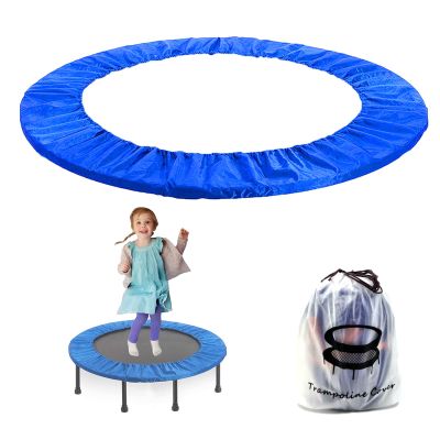 Mini Trampoline Spring Cover 36 Inch Small Trampoline Safety Pad for 6 Holes Round Trampoline Tear-Resistant Oxford Cloth Anti-Vibration Easy to Install Replacement, Multiple Color Options (Blue)
