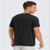 CRZ YOGA Men's Workout Short Sleeve T-Shirt Quick Dry Gym Athletic Running Stretchy Tee Shirts Top Black X-Large view 2
