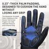 FINGER TEN Weightlifting Workout Gloves Full Finger with Wrist Strap Support, Padded Grip for Weight Lifting Gym Fitness Exercise Training Men Male (Full-Blue, Medium) view 3