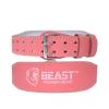 Beast Power Gear Weight Lifting Belt - 4 Genuine Leather For Lower Back Support Bodybuilding Squat Deadlift Cross Strength Training Weightlifting Gym Belt For Men Women (Pink, X-Large 38"-43") view 1