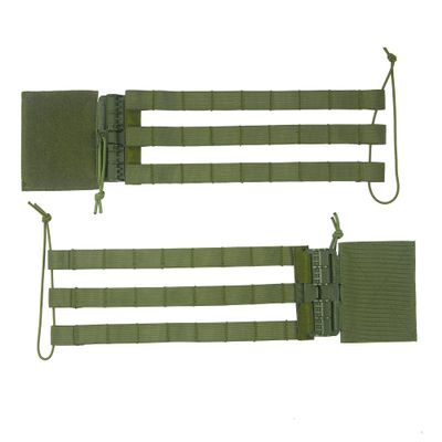 Aekvinks Tactical MOLLE Vest Quick Release Cummerbund Buckle Skeletal Mesh Cummerbund Mounting Strap Side Belt for JPC XPC AVS NCPC CPC 6094 419 420 Vest(Green Set)