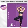 CAMBIVO Large Yoga Mat (6'x 4'), Extra Wide Workout Mat for Men and Women, 1/3 &1/4 Thick Exercise Fitness TPE Mat for Home Gym, Yoga, Pilates, Workout (Plum), 6mm view 2