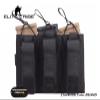 Airsoft Molle 5.56 & Pistol Triple Open Top Tactical Magazine Pouch (Black) view 2