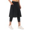 ANIVIVO Women Long Knee Length Skirted Leggings,Leggings with Skirts High Waist(Black,M) view 1