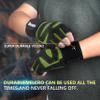 ihuan Ventilated Weight Lifting Gym Workout Gloves with Wrist Wrap Support for Men & Women, Full Palm Protection, for Weightlifting, Training, Fitness, Hanging, Pull ups (Dark Green, M) view 4