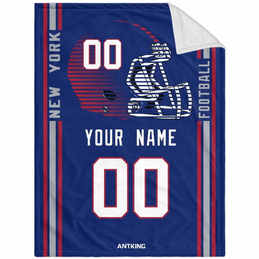ANTKING New York Throw Blanket Custom Any Name and Number for Men Women Youth Gifts