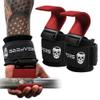 Gymreapers Weight Lifting Hooks (Pair), Heavy Duty Power Wrist Straps Hand Grip Support For Deadlifts, Pull Ups, Shrugs - Gym Gloves For Men and Women (Red) view 1