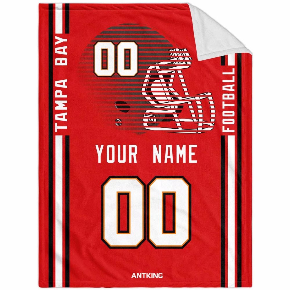 ANTKING Tampa Throw Blanket Custom Any Name and Number for Men Women Youth Gifts