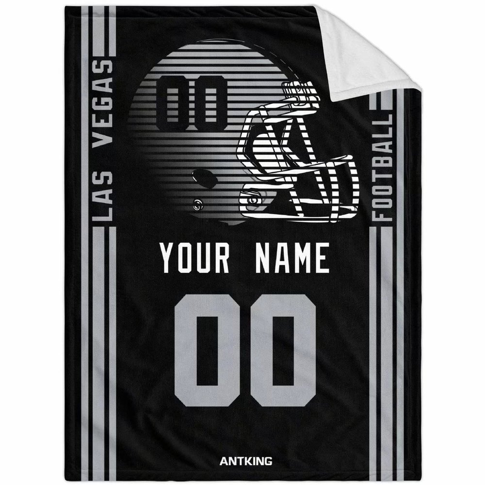 ANTKING Las Vegas Throw Blanket Custom Any Name and Number for Men Women Youth Gifts