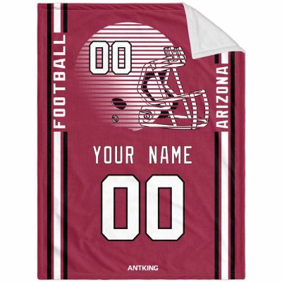ANTKING Arizona Throw Blanket Custom Any Name and Number for Men Women Youth Gifts