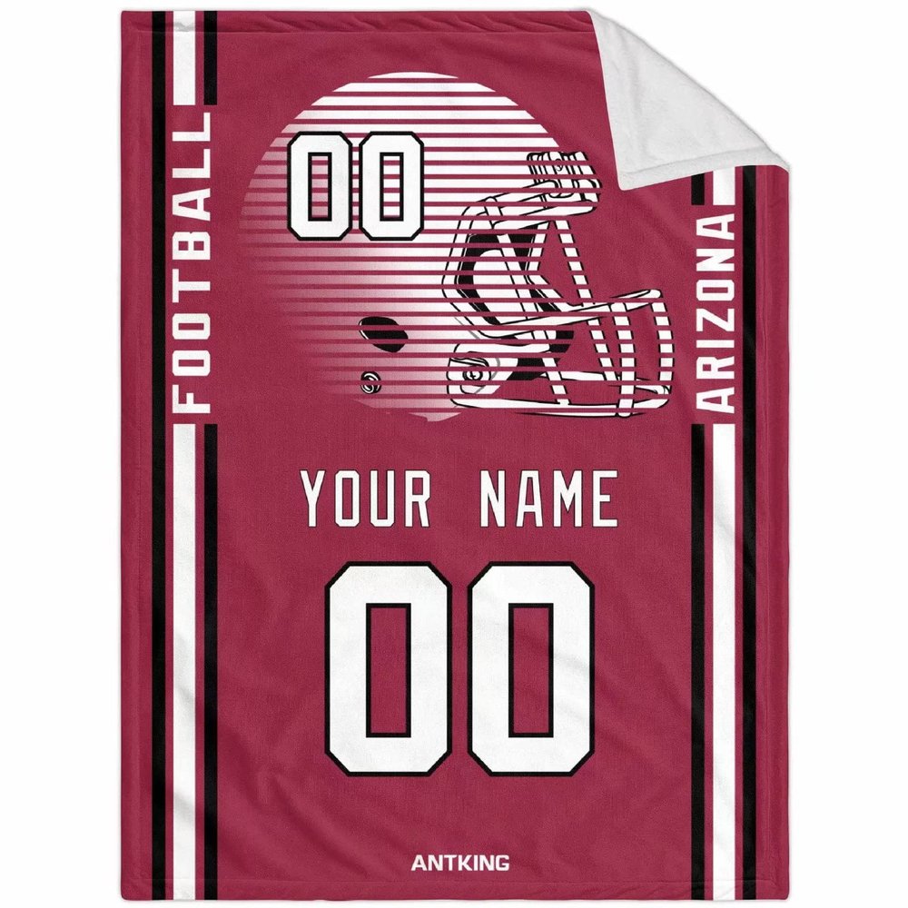 ANTKING Arizona Throw Blanket Custom Any Name and Number for Men Women Youth Gifts