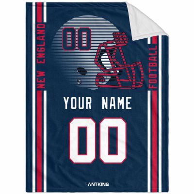 ANTKING New England Throw Blanket Custom Any Name and Number for Men Women Youth Gifts