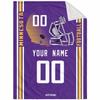 ANTKING Minnesota Throw Blanket Custom Any Name and Number for Men Women Youth Gifts view 1
