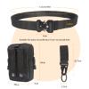 abcGoodefg 2 Pack Work Belt, Military Style Tactical Belts for Men, Quick-Release Metal Buckle with Molle Key Ring Holder & EDC Pouch view 3