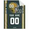 ANTKING Green Bay Throw Blanket Custom Any Name and Number for Men Women Youth Gifts view 1