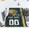 ANTKING Green Bay Throw Blanket Custom Any Name and Number for Men Women Youth Gifts view 2