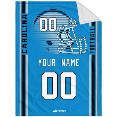 ANTKING Carolina Throw Blanket Custom Any Name and Number for Men Women Youth Gifts