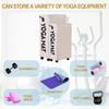 Twira Yoga Mat Storage Racks, Home Gym Storage Rack for Foam Roller, Yoga Strap and Resistance Bands, Workout Equipment Corner Yoga Mat Holder with WheelsWhite view 3