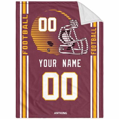 ANTKING Throw Blanket Custom Any Name and Number for Men Women Youth Gifts