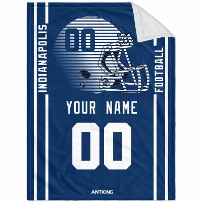 ANTKING Indianapolis Throw Blanket Custom Any Name and Number for Men Women Youth Gifts