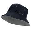 Adjustable All Season Bucket Hat Unisex Cotton Fisherman Hat Outdoor Sun Protection Hat Eyelets Safari Hat Packable Golf Hat Navy Blue