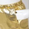 Daenrui Kids Girls Boys Metallic Shiny Jazz Hip Hop Street Dance Pants Harem Pants Athletic Leggings Dancewear Gold 12 Years view 4