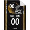 ANTKING Pittsburgh Throw Blanket Custom Any Name and Number for Men Women Youth Gifts view 1