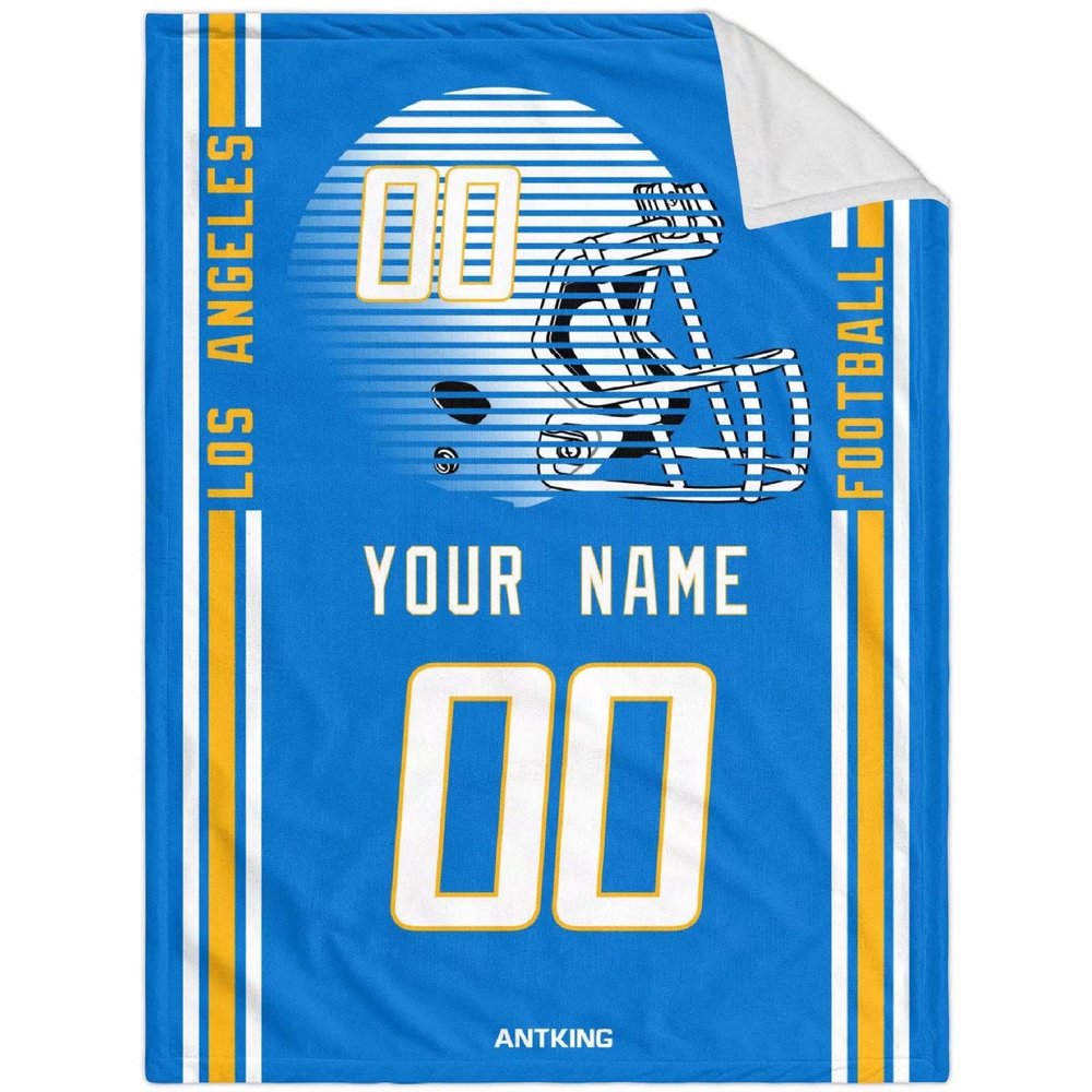 ANTKING Los Angeles Throw Blanket Custom Any Name and Number for Men Women Youth Gifts