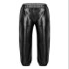 Daenrui Kids Girls Boys Metallic Shiny Jazz Hip Hop Street Dance Pants Harem Pants Athletic Leggings Dancewear Black 8 Years view 2