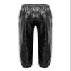Daenrui Kids Girls Boys Metallic Shiny Jazz Hip Hop Street Dance Pants Harem Pants Athletic Leggings Dancewear Black 8 Years view 3