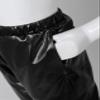 Daenrui Kids Girls Boys Metallic Shiny Jazz Hip Hop Street Dance Pants Harem Pants Athletic Leggings Dancewear Black 8 Years view 4