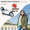 WAYPLUS Kick Scooter for Kids and Teens, Blue, 8-Inch, Foldable, Lightweight, Safety Features, Smooth Ride, Adjustable Height view 2
