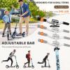WAYPLUS Kick Scooter for Kids and Teens, Blue, 8-Inch, Foldable, Lightweight, Safety Features, Smooth Ride, Adjustable Height view 3
