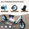 WAYPLUS Kick Scooter for Kids and Teens, Blue, 8-Inch, Foldable, Lightweight, Safety Features, Smooth Ride, Adjustable Height view 4