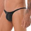 ACSUSS Men Shiny T-Back G-String Thong Sexy Panties Low Waist Smooth Stretchy Thongs Underwear Black Large view 3