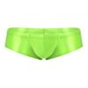 Hedmy Men's Stretch Underwear Sissy Panties Bulge Pouch Thong Low Rise Swim Trunk Bikini Hip Briefs Fluorescent Green Medium view 1